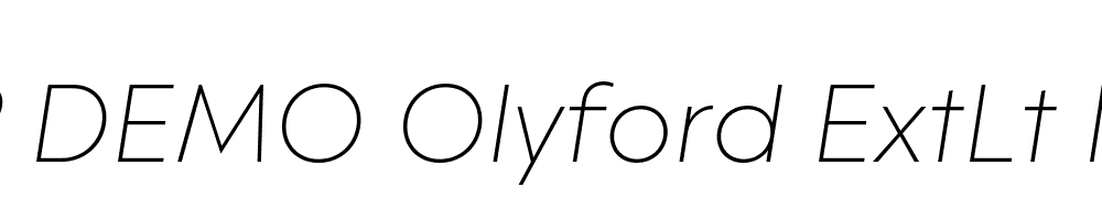 FSP DEMO Olyford ExtLt Italic