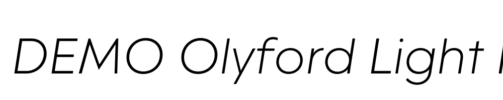 FSP DEMO Olyford Light Italic