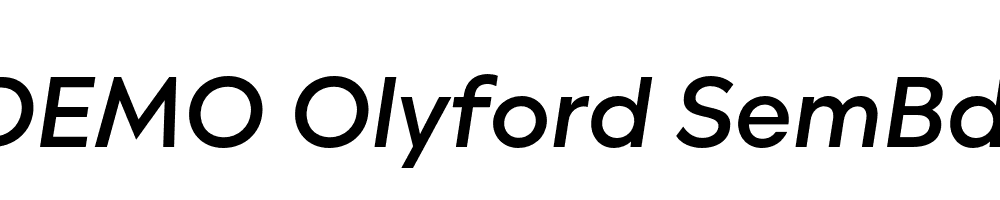 FSP DEMO Olyford SemBd Italic