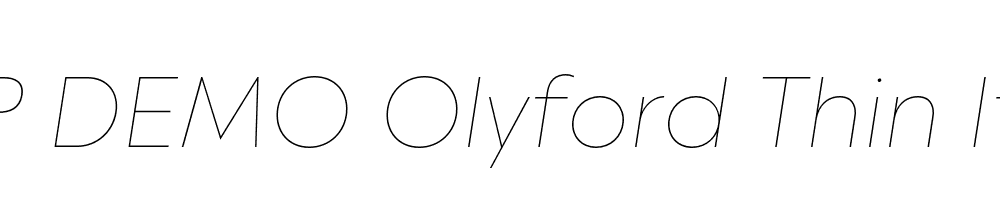 FSP DEMO Olyford Thin Italic