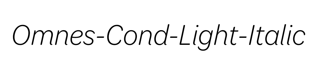 Omnes-Cond-Light-Italic