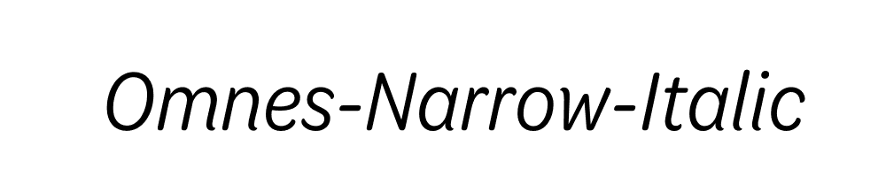 Omnes-Narrow-Italic