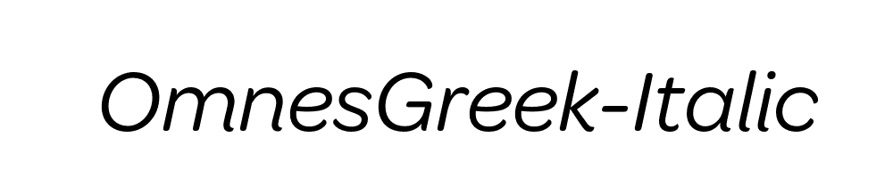 OmnesGreek-Italic