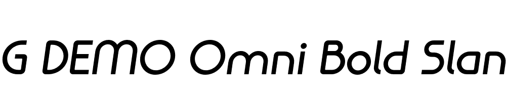  DEMO Omni Bold Slanted Regular