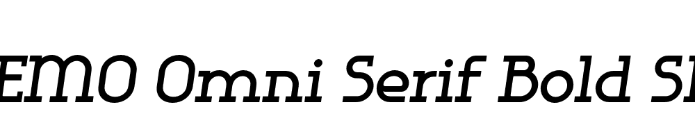  DEMO Omni Serif Bold Slanted Regular