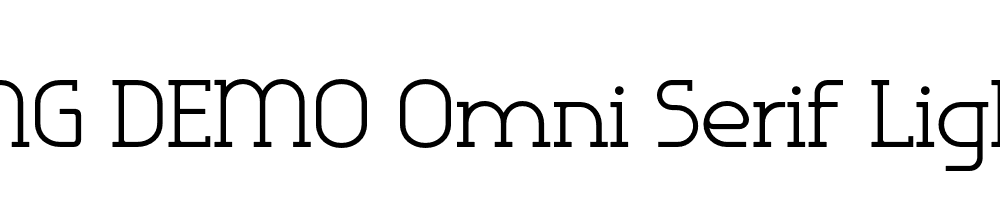  DEMO Omni Serif Light Regular