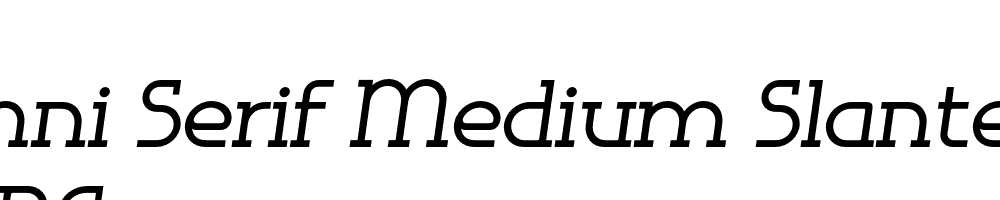  DEMO Omni Serif Medium Slanted Regular