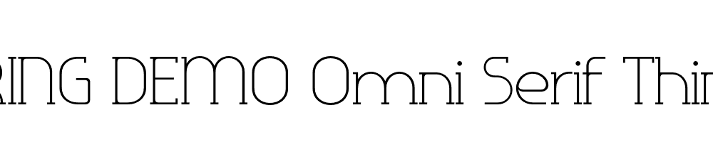  DEMO Omni Serif Thin Regular