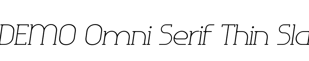  DEMO Omni Serif Thin Slanted Regular