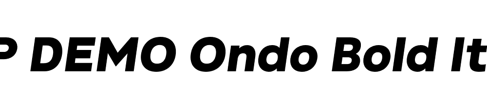 FSP DEMO Ondo Bold Italic