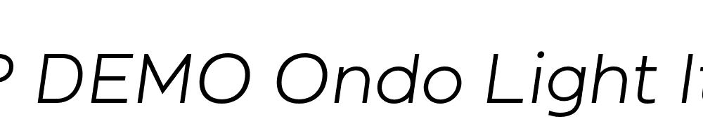 FSP DEMO Ondo Light Italic