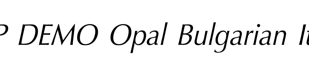 FSP DEMO Opal Bulgarian Italic