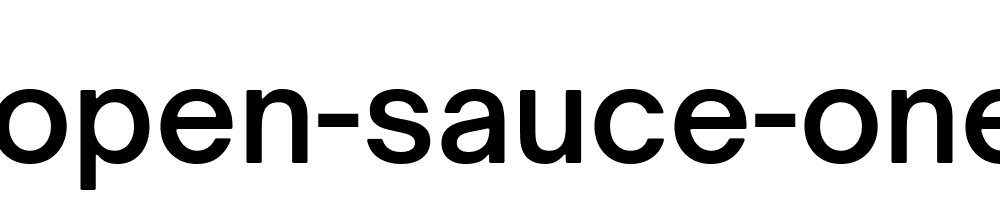 Open Sauce One