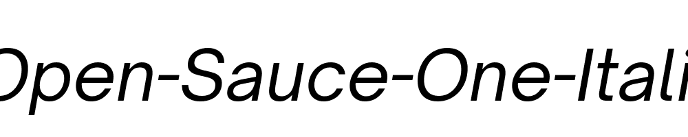 Open-Sauce-One-Italic