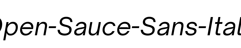 Open-Sauce-Sans-Italic