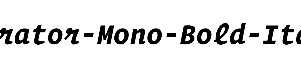 Operator-Mono-Bold-Italic