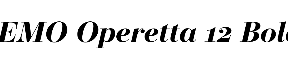 FSP DEMO Operetta 12 Bold Italic