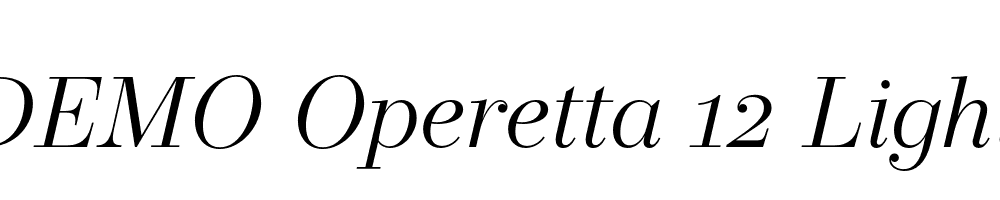 FSP DEMO Operetta 12 Light Italic