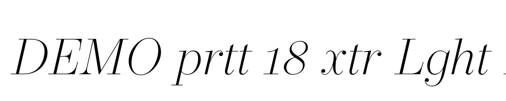 FSP DEMO prtt 18 xtr Lght Italic