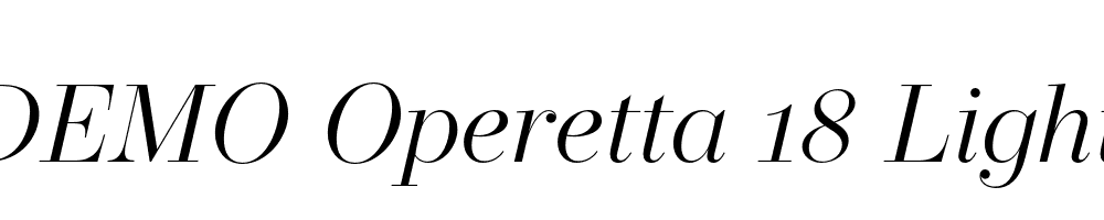 FSP DEMO Operetta 18 Light Italic