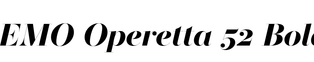 FSP DEMO Operetta 52 Bold Italic