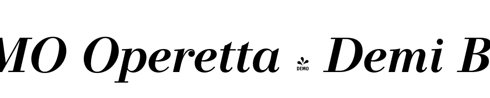 FSP DEMO Operetta 8 Demi Bold Italic