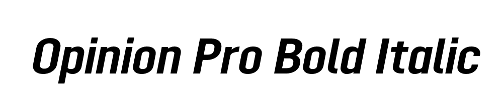 Opinion Pro Bold Italic