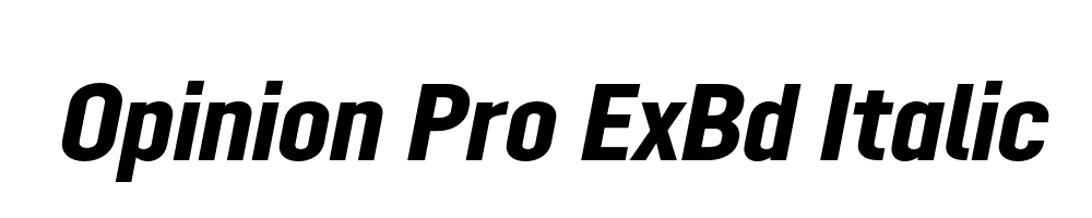 Opinion Pro ExBd Italic