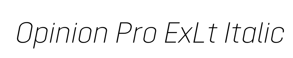 Opinion Pro ExLt Italic