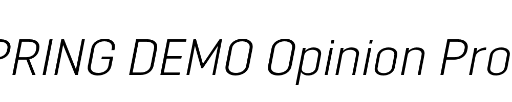  DEMO Opinion Pro Lt Italic