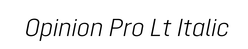 Opinion Pro Lt Italic