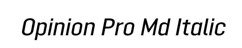 Opinion Pro Md Italic