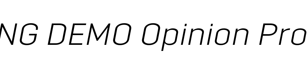  DEMO Opinion Pro Ex Lt Italic