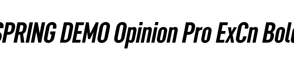  DEMO Opinion Pro ExCn Bold Italic