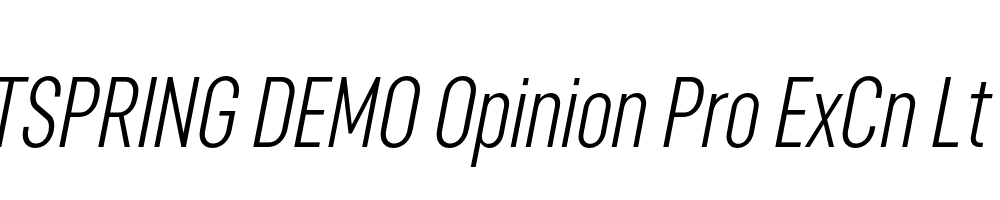  DEMO Opinion Pro ExCn Lt Italic