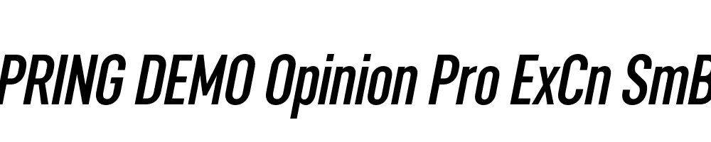  DEMO Opinion Pro ExCn SmBd Italic