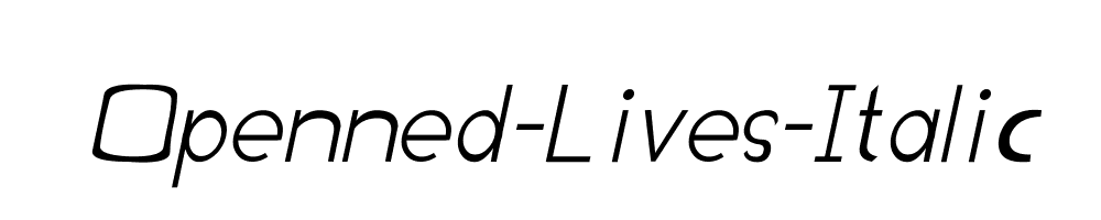 Openned-Lives-Italic