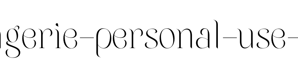 Orangerie Personal Use Only