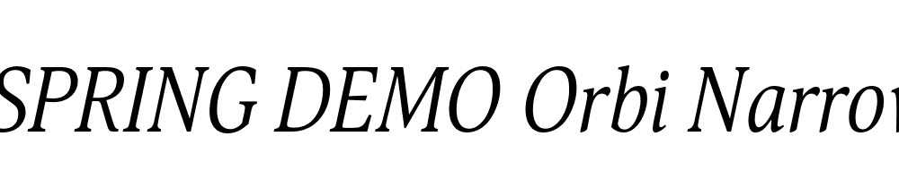  DEMO Orbi Narrow Italic