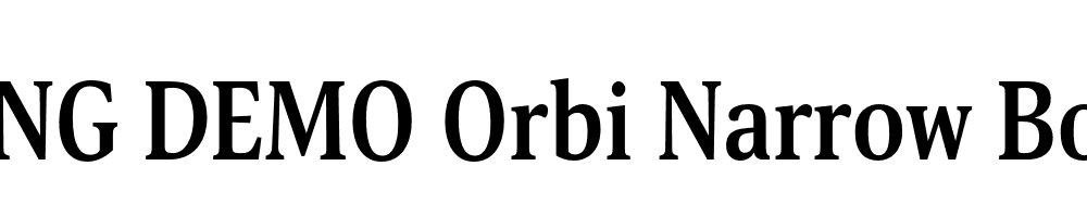  DEMO Orbi Narrow Bold Regular