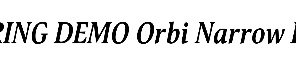  DEMO Orbi Narrow Bold Italic