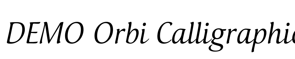  DEMO Orbi Calligraphic One Regular