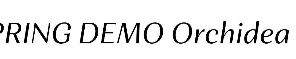  DEMO Orchidea Pro Italic