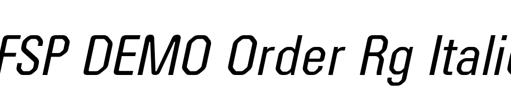 FSP DEMO Order Rg Italic