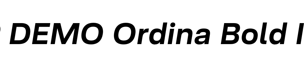 FSP DEMO Ordina Bold Italic