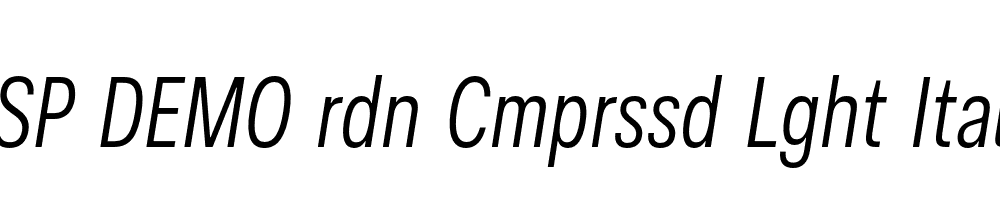 FSP DEMO rdn Cmprssd Lght Italic