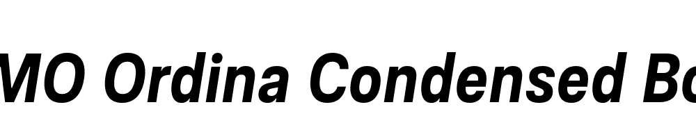 FSP DEMO Ordina Condensed Bold Italic