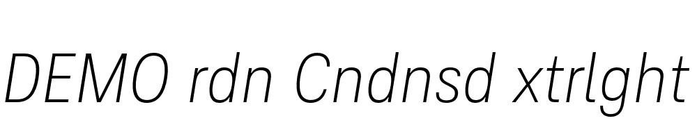 FSP DEMO rdn Cndnsd xtrlght Italic