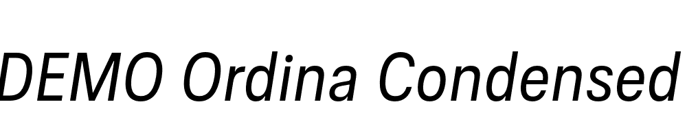 FSP DEMO Ordina Condensed Italic