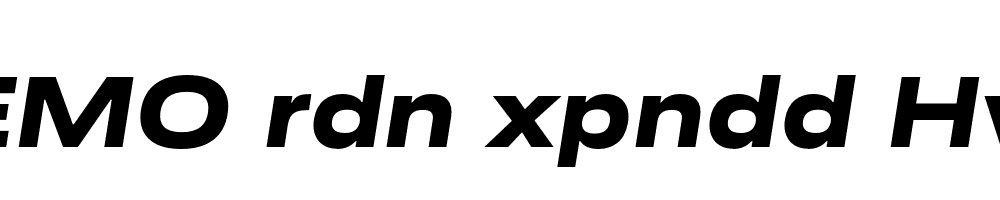 FSP DEMO rdn xpndd Hvy Italic